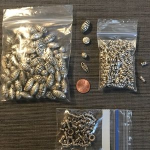 ANTIQUE SILVER COLOR BEAD & SPACER LOT